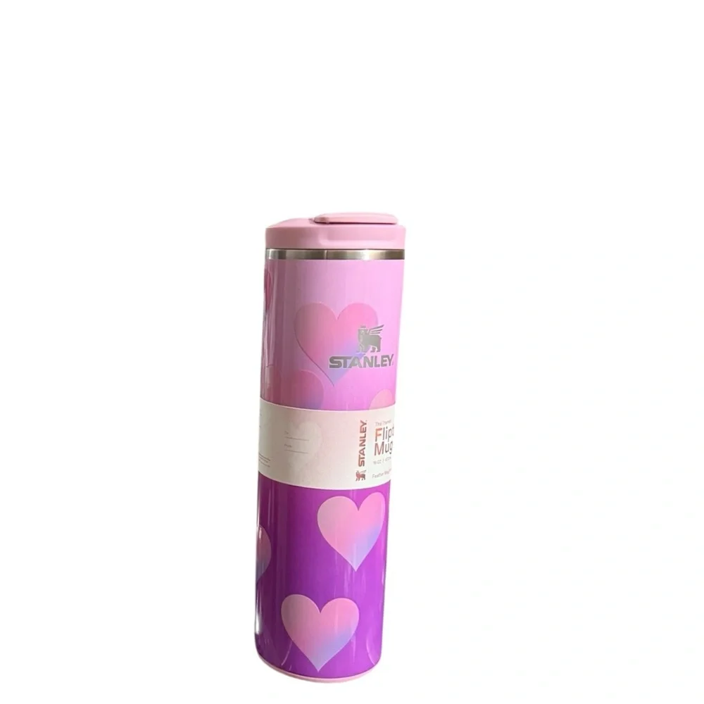 Stanley Valentine’s Day powder pink heart 16 oz Aero Light Transit Bottle NWT - Picture 3 of 8